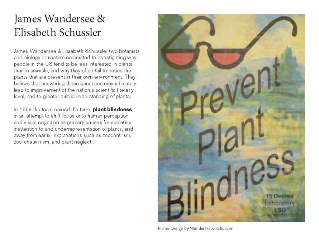 James Wandersee et Elisabeth Schussler prevent plant blindness